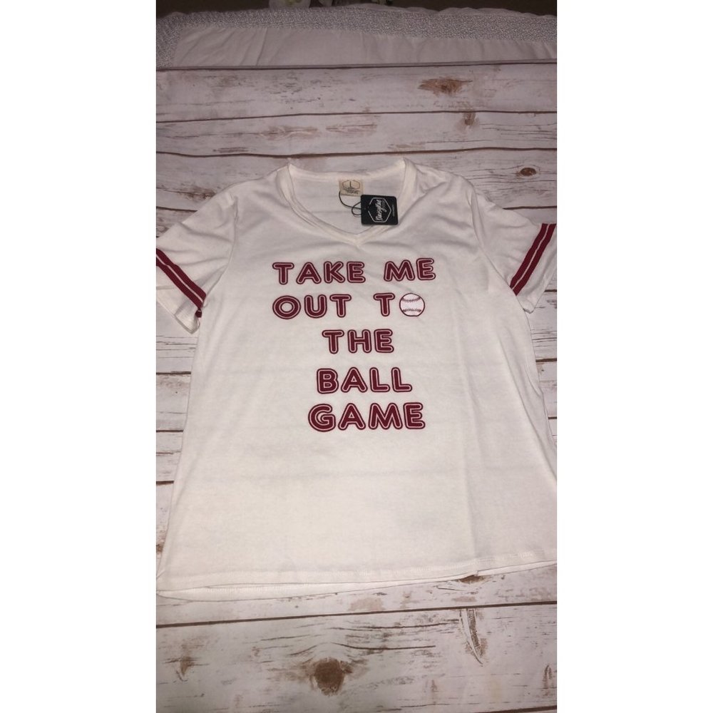 NWT Take Me Out to the Ball Game Tee Large